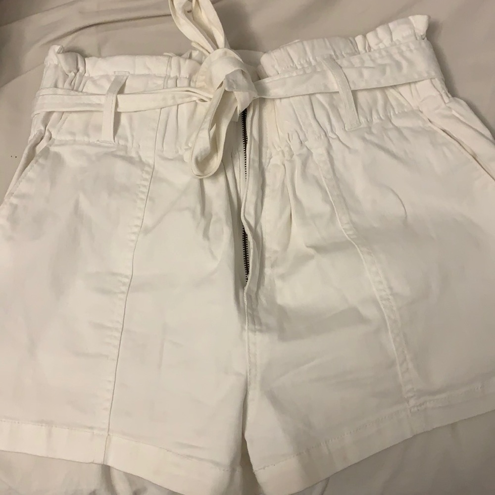 white paper bag shorts